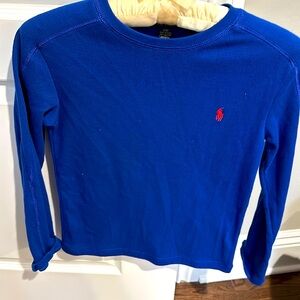 Ralph Lauren blue long sleeve shirt. Size 8 boys